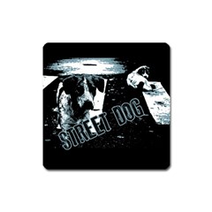 Street Dogs Square Magnet by Valentinaart