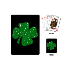 Sparkly Clover Playing Cards (mini)  by Valentinaart