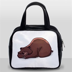 Cute Bear Sleeping Classic Handbags (2 Sides) by ImagineWorld