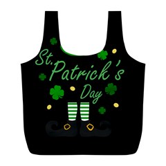 St Patricks Leprechaun Full Print Recycle Bags (l)  by Valentinaart