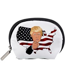 Trump Usa Flag Accessory Pouches (small)  by ImagineWorld