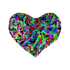 Artwork By Patrick-pattern-9 Standard 16  Premium Flano Heart Shape Cushions by ArtworkByPatrick