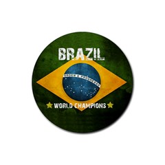 Football World Cup Rubber Round Coaster (4 Pack)  by Valentinaart