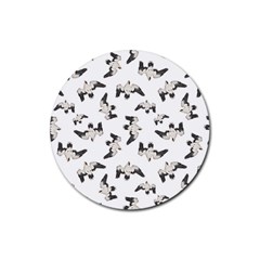 Birds Pattern Photo Collage Rubber Coaster (round)  by dflcprints