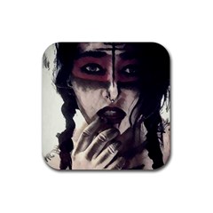 Femininely Badass Rubber Coaster (square)  by sirenstore