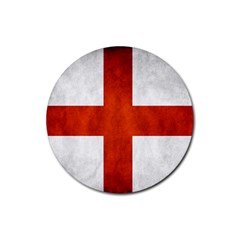 England Flag Rubber Coaster (round)  by Valentinaart