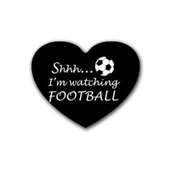 Football Fan  Rubber Coaster (heart)  by Valentinaart