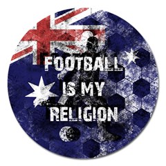 Football Is My Religion Magnet 5  (round) by Valentinaart