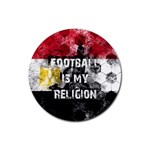 Football is my religion Rubber Round Coaster (4 pack)  Front