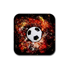 Football  Rubber Square Coaster (4 Pack)  by Valentinaart