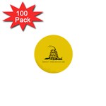 Gadsden Flag Don t tread on me 1  Mini Buttons (100 pack)  Front