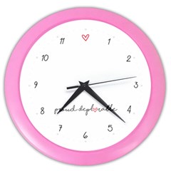 Proud Deplorable Maga Women For Trump With Heart And Handwritten Text Color Wall Clocks by snek