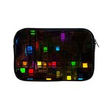 Abstract 3d Cg Digital Art Colors Cubes Square Shapes Pattern Dark Apple MacBook Pro 13  Zipper Case Front