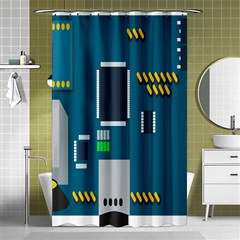 Amphisbaena Two Platform Dtn Node Vector File Shower Curtain 48  X 72  (small)  by Sapixe