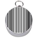 Barcode Pattern Silver Compasses Front