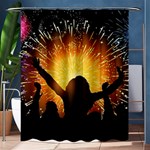 Celebration Night Sky With Fireworks In Various Colors Shower Curtain 60  x 72  (Medium)  60 x72  Curtain