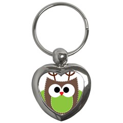 Clip Art Animals Owl Key Chains (heart)  by Sapixe