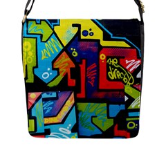 Urban Graffiti Movie Theme Productor Colorful Abstract Arrows Flap Messenger Bag (l)  by genx