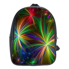 Colorful Firework Celebration Graphics School Bag (xl) by Sapixe