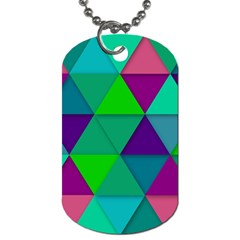 Background Geometric Triangle Dog Tag (one Side) by Nexatart