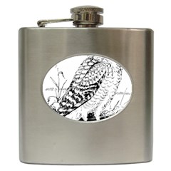 Animal Bird Forest Nature Owl Hip Flask (6 Oz) by Nexatart