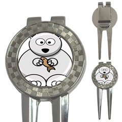 Bear Polar Bear Arctic Fish Mammal 3-in-1 Golf Divots by Nexatart