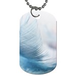 Feather Ease Slightly Blue Airy Dog Tag (One Side) Front