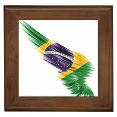 Flag Of Brazil Framed Tiles by Sapixe