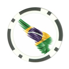 Flag Of Brazil Poker Chip Card Guard (10 Pack) by Sapixe