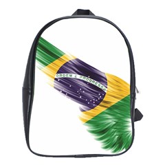 Flag Of Brazil School Bag (xl) by Sapixe