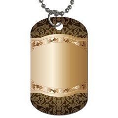 Floral Metal Pattern Dog Tag (one Side) by Sapixe