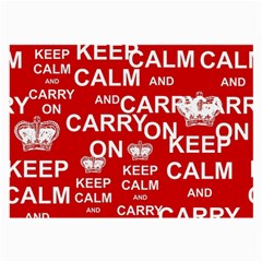 Keep Calm And Carry On Large Glasses Cloth by Sapixe