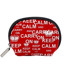 Keep Calm And Carry On Accessory Pouches (small)  by Sapixe