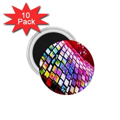 Multicolor Wall Mosaic 1 75  Magnets (10 Pack)  by Sapixe