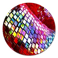 Multicolor Wall Mosaic Magnet 5  (round) by Sapixe