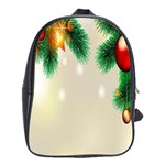 Ornament Christmast Pattern School Bag (XL) Front