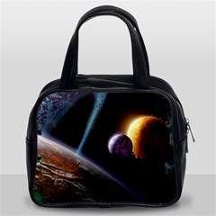 Planets In Space Classic Handbags (2 Sides) by Sapixe