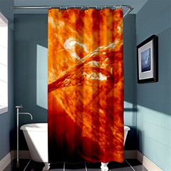 Spectacular Solar Prominence Shower Curtain 36  X 72  (stall)  by Sapixe