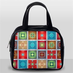 Tiles Pattern Background Colorful Classic Handbags (one Side) by Sapixe