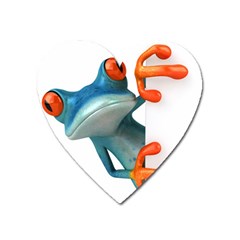 Tree Frog Illustration Heart Magnet by Sapixe