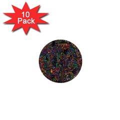 Trees Internet Multicolor Psychedelic Reddit Detailed Colors 1  Mini Buttons (10 Pack) 