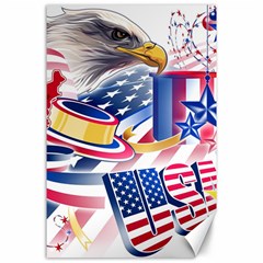 United States Of America Usa  Images Independence Day Canvas 24  X 36  by Sapixe