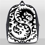 Ying Yang Tattoo School Bag (XL) Front