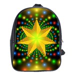 Christmas Star Fractal Symmetry School Bag (XL) Front