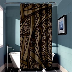 Abstract Pattern Graphics Shower Curtain 36  X 72  (stall)  by Sapixe