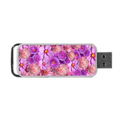 Flowers Blossom Bloom Nature Color Portable Usb Flash (one Side) by Sapixe