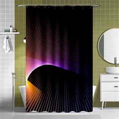 Star Graphic Rays Movement Pattern Shower Curtain 48  X 72  (small)  by Sapixe