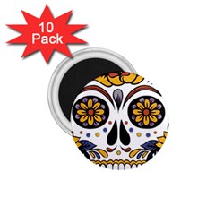 Sugar Skull 1 75  Magnets (10 Pack)  by StarvingArtisan