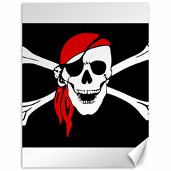 Pirate Skull Canvas 12  X 16   by StarvingArtisan