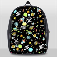 Space Pattern School Bag (large) by Valentinaart